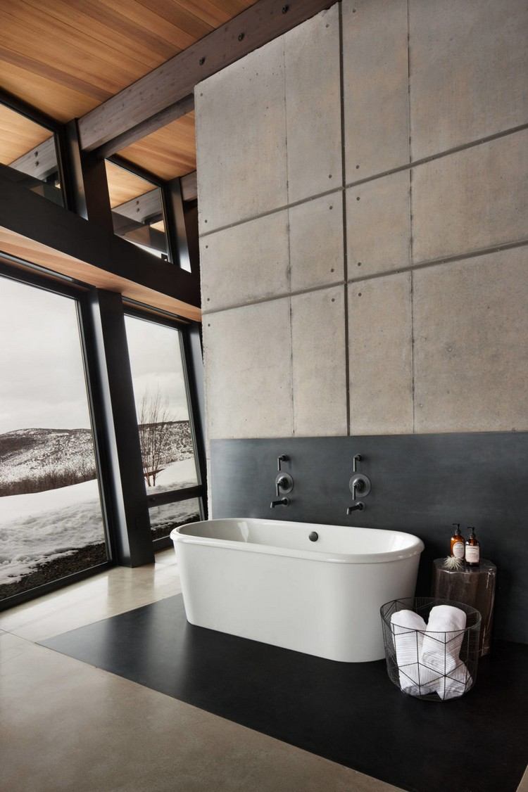design baie industrială accent negru