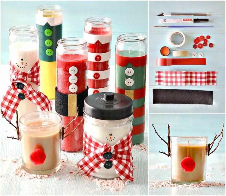 suveniruri Crăciun idei originale lumânare sticlă decora pentru Crăciun