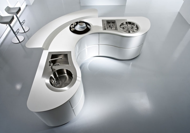 insulă de bucătărie curbată bucătărie de designer modernă pendini insulă de bucătărie curbată bucătărie de designer modernă de pendini