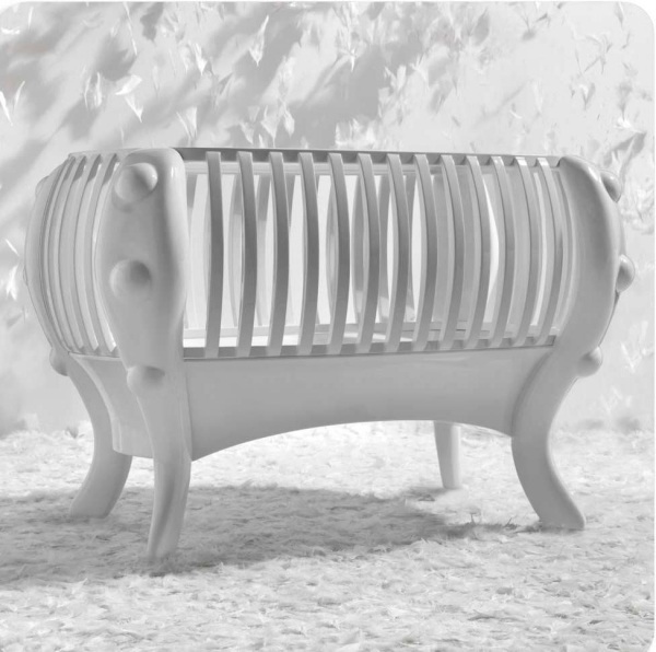 laperla white modern baby bed white suommo laperla alb pătuț modern grilă albă