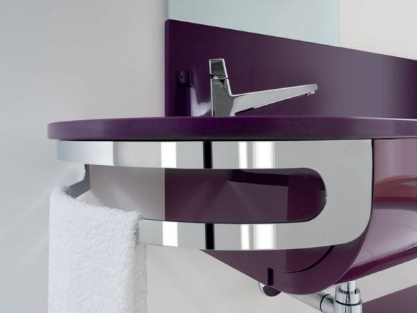 Uscătoare de prosoape Chiuvetă integrată Idei de design violet