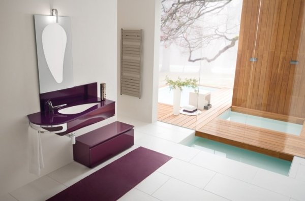 Seturi de design mobilier baie, în formă de lingură