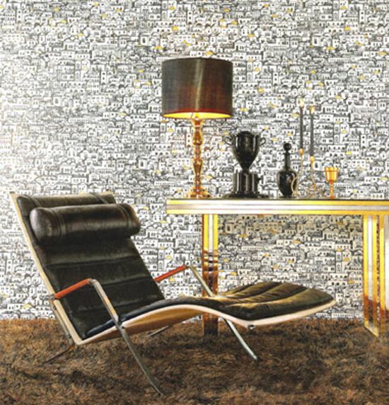 mobilier simplu și design tapet