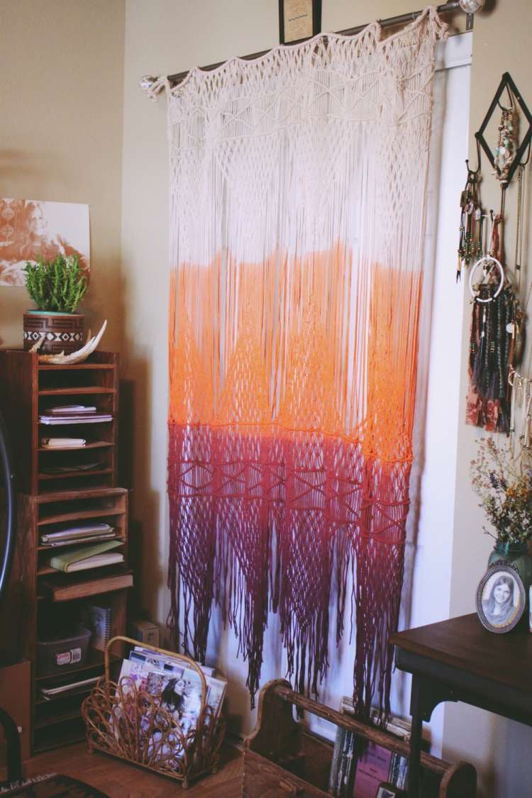 idei moderne pentru perdele de croșetat ca perdea de ușă cu efect ombre perdele-croșetat-moderne-romantice-hippie-macrame-ușă-suspendate