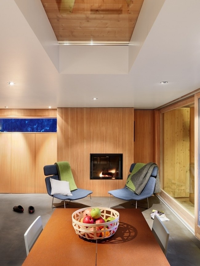 relax colț convertit cabană modernă din lemn în Elveția