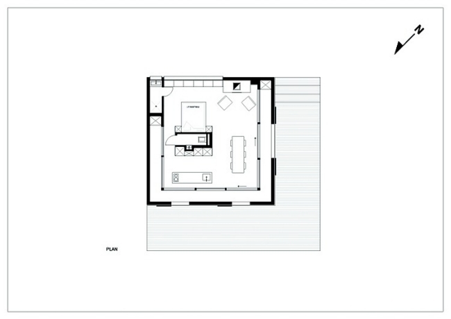 planul unei cabane moderne transformate în Elveția
