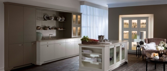 mobilier de bucătărie modern - în stil casă de țară, insulă de bucătărie