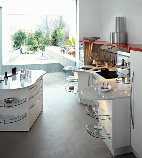 design de bucătărie compactă - alb bucătărie compactă - design alb