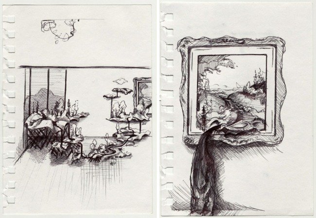 plan schiță instalare artă modernă Expoziție plan schiță New York