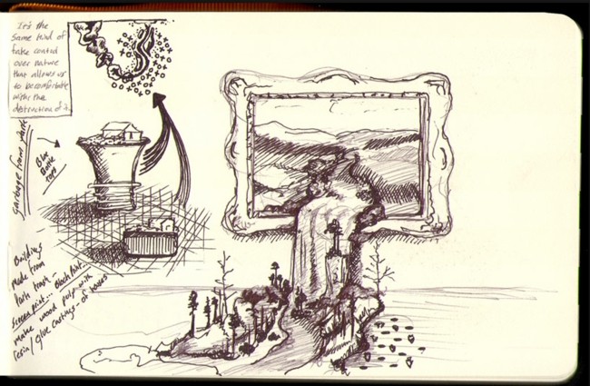 Proiect de instalare artistică proiect de reziduuri de plante Schița proiectului de instalare