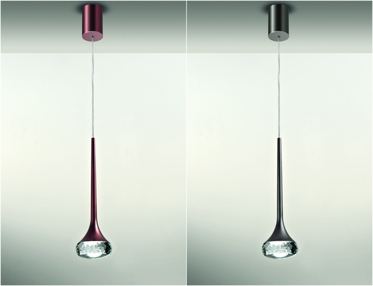 structură vopsită gri antracit mat sau bronz lumini de cristal led-mat-rosu-antracit-lacuit