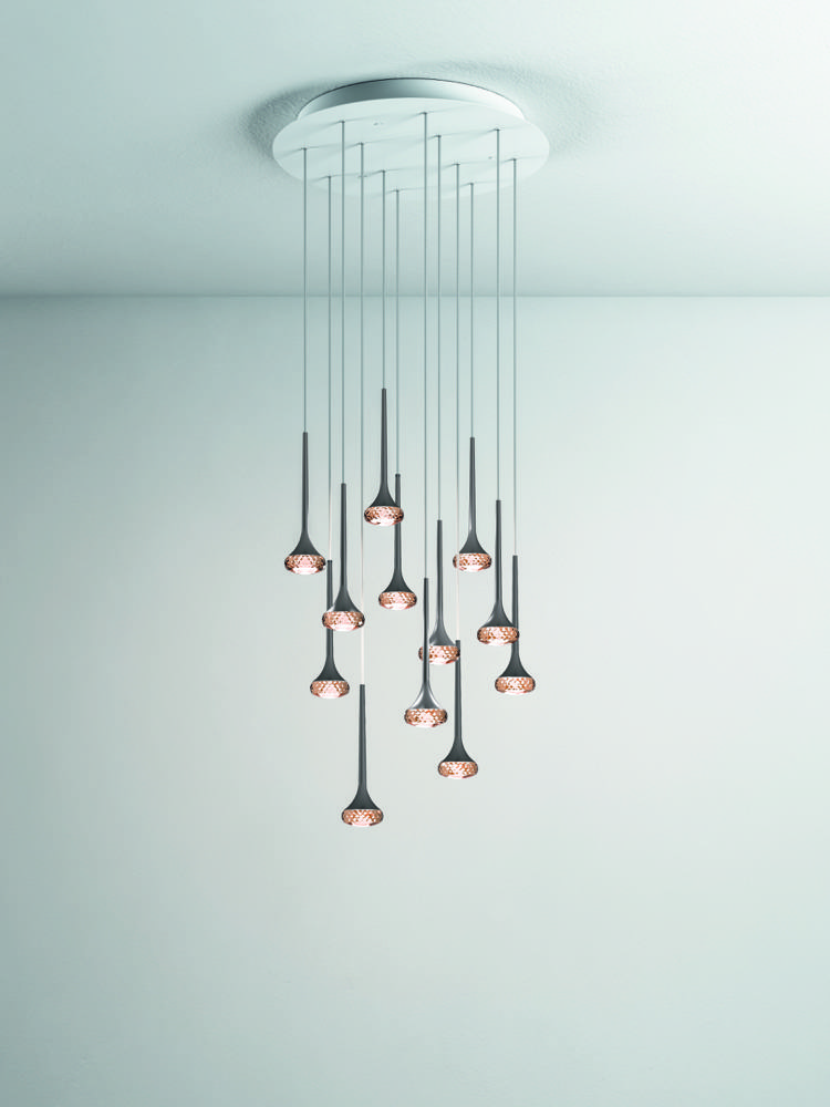 Nuanță de cristal în culoarea chihlimbar lumini-cristal-led-pandantive-lumini-circulare-nichel-chihlimbar-umbră