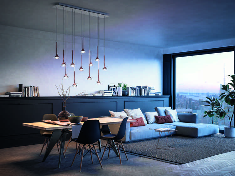 Luminile cu cristale LED deasupra mesei din sufragerie lumini de cristal led-modern-living-masa-masa-liniar