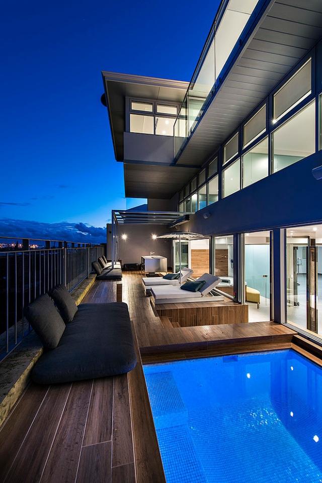 acoperiș terasă piscină pardoseală mobilier de salon din lemn Terasă pe acoperiș-piscină-pardoseală-lemn-salon-mobilier