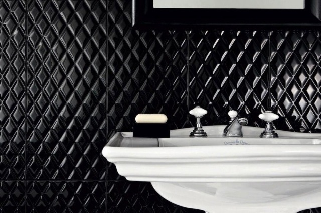 Înveliș de perete 3d gresie modernă clasic-bianco negro italgranitigroup acoperire perete baie negru modern clasic-bianco negro italgranitigroup