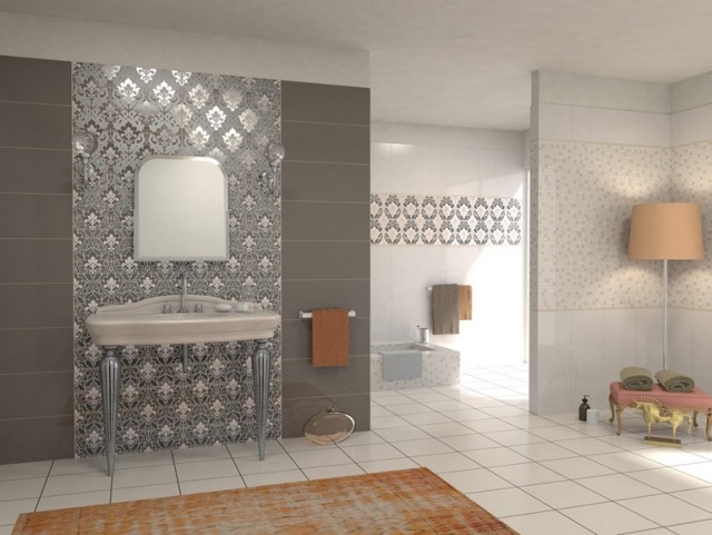cu plăci de ceramică-model cu acoperire de perete baie-candi EdilCuoghi-Ceramiche Așezați plăci cu modele, cum ar fi perete ceramic baie-candi EdilCuoghi-Ceramiche