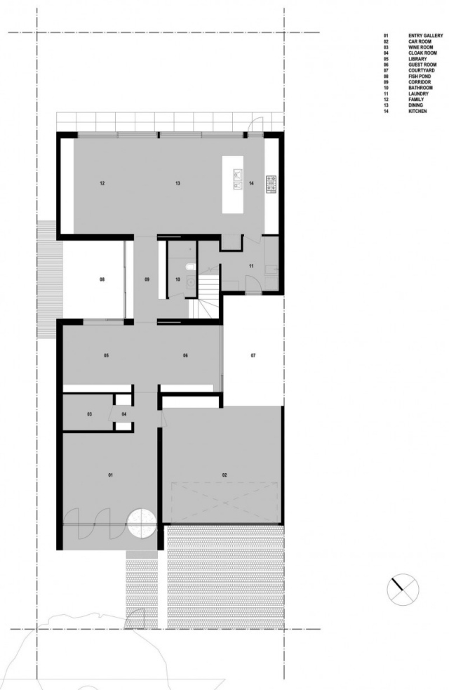 plan de etaj modern pentru casă de familie Melbourne Australia schema de etaj a casei pentru o singură familie