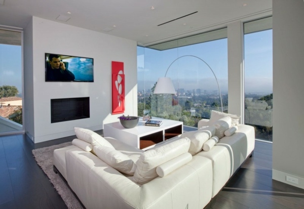 mobilier alb în sufragerie