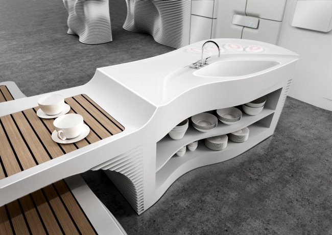 bucatarie futurista design mobilier modern himacscf bucătărie futuristă design mobilier modern de himacscf