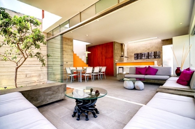 canapea coltar casa alba casa casa de designer cu terasa pe acoperis