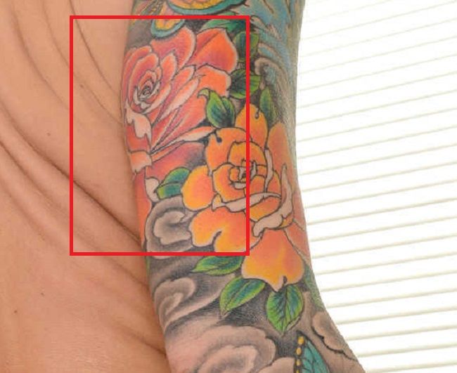 Monique Orange Rose Tattoo