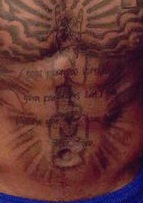 Myles Powell skrandžio tatuiruotė