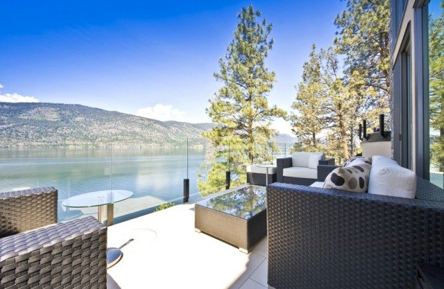 Mobilier din ratan sticlă balustradă din oțel inoxidabil Balustradă din sticlă balustradă din oțel inoxidabil vedere frumoasă