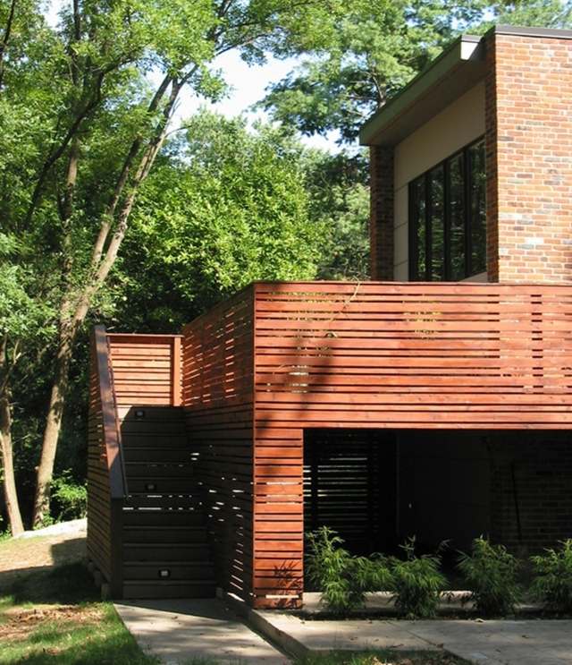 Balustradă din lemn scară balcon balcon arhitectură modernă Stairwell balcon arhitectură modernă design fațadă