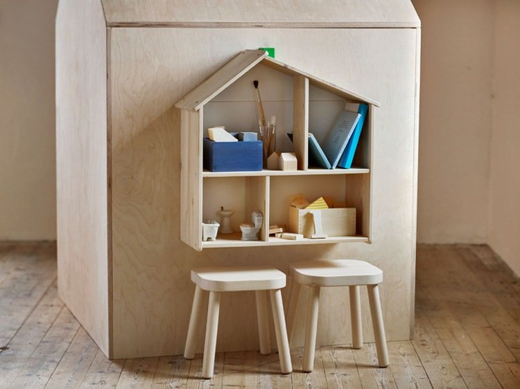faceți raftul de perete jucăuș din casa de păpuși mobilier-copii-ikea-lemn-colecție-nouă-lemn-kaus-scaun-rafturi-spațiu-de-depozitare
