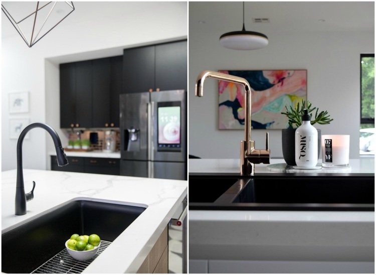 Noi idei de bucătărie baterii culoare alamă neagră