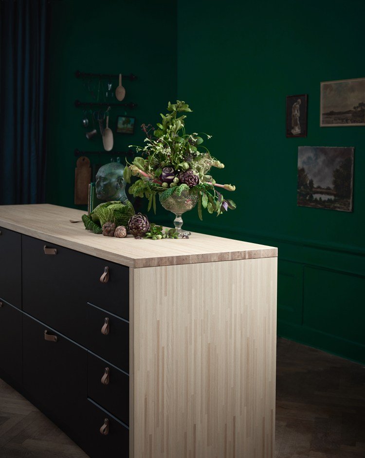 Bucătărie din lemn de lucru PINNARP Ikea 2018