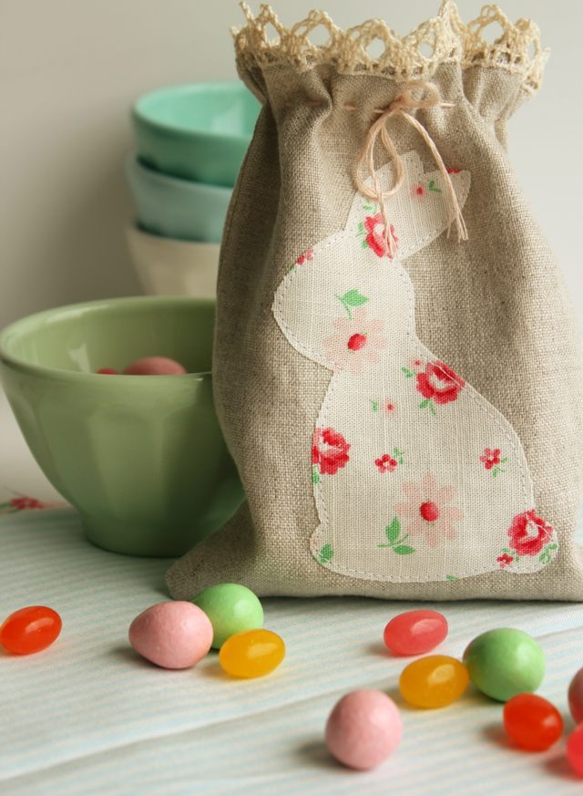 Coaseți ideea dulce sac de zahăr iepuraș de Paște Ideea drăguță de pungă de zahăr îți coase propriile modele