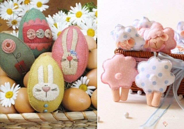 pâslă decorativă super drăguță de pască de oaie de Paște Oile de Paște Iepurașul de Paște Feltite Margarete