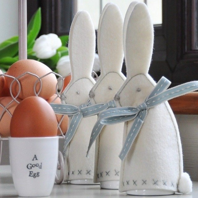 Iepuraș de Paște încălzitor de ouă idei meșteșugale Paște repede Idei meșteșugărești Paște rapid, original, simțit frumos