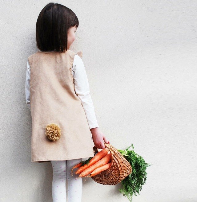 Iepuraș de Paște rochie drăguță fete copii mici pepinieră fete drăguțe copii mici grădiniță idee mișto