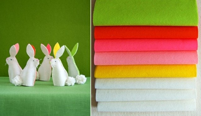 Paștele sărbătorește păpușile degetelor iepurașilor de Paște Instrucțiuni de păpușă deget de iepuraș de Paște