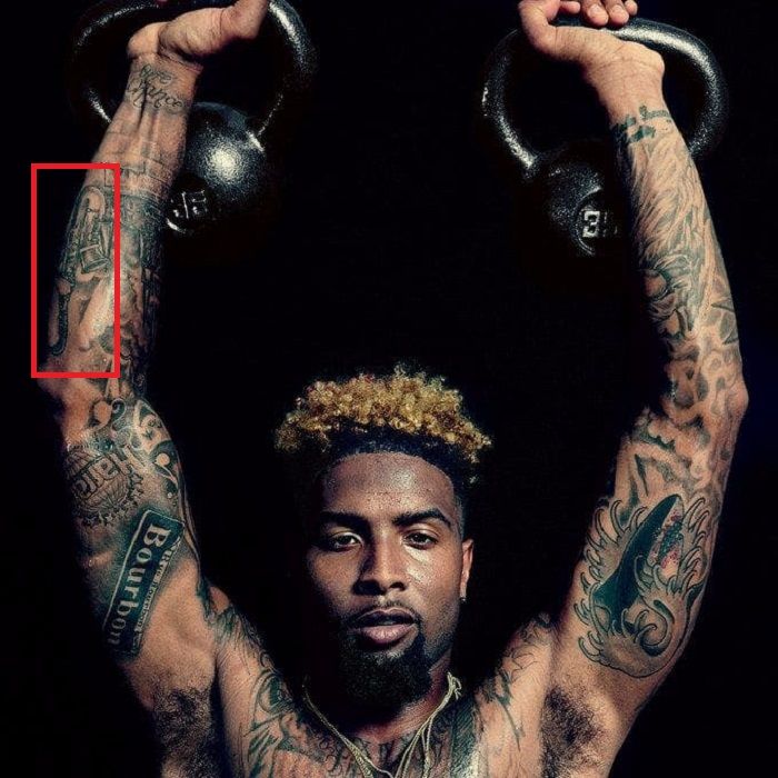 Odell Beckham Jr-saksofon-tetovaža