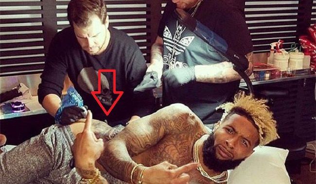Odell Beckham Jr-Tattoo-Butt
