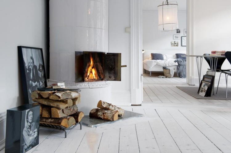 semineul deschis este clasicul dintre seminee șemineu deschis - podea din lemn-alb-lemn-alb-stil-scandinav-design-ceramică