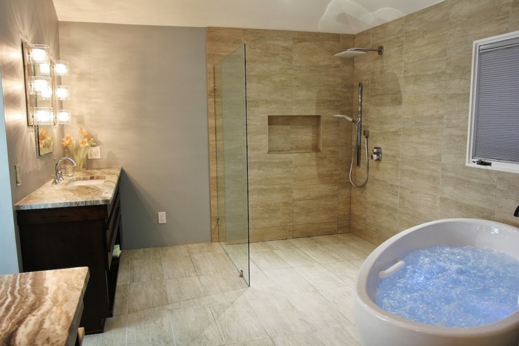 cadă cadă jacuzzi duș deschis proiectare iluminat faianță