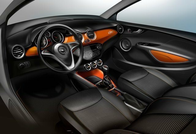 Opel impresionant - Designul interior cu accente în portocaliu interior interior Adam negru portocaliu confort