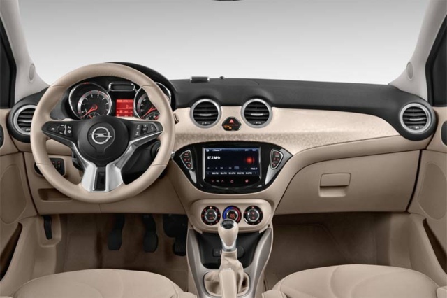 Opel și tabloul său de bord elegant Sistemul de asistență al volanului alb interior Opel Adam