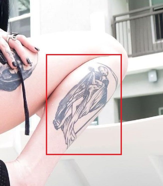 Ophelia Rain-Leg-Tattoo