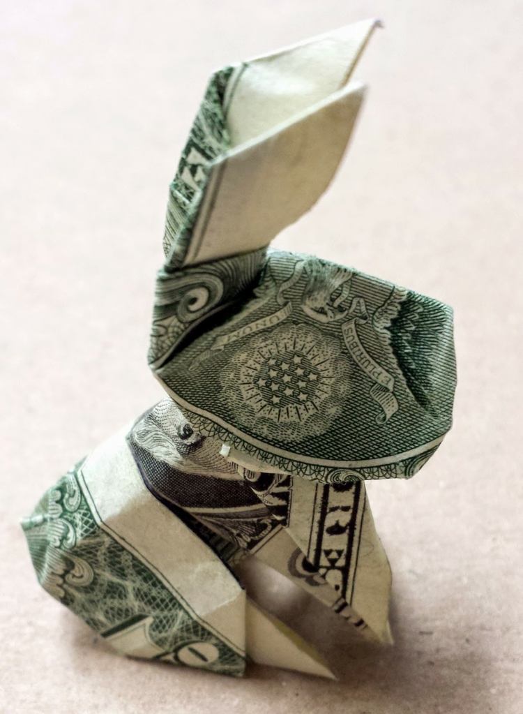 Faceți origami din bancnote pentru cadouri monetare iepure origami bani împachetare cadou idee dolar