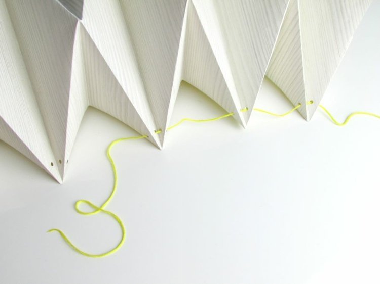 Legați lampa împreună lampă-origami fire găuri hârtie design bricolaj