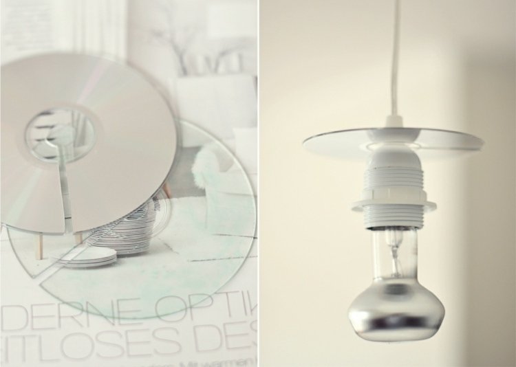 Lampă CD pentru a închide lampă origami craft craft cd bec lampă pandantiv faceți-vă