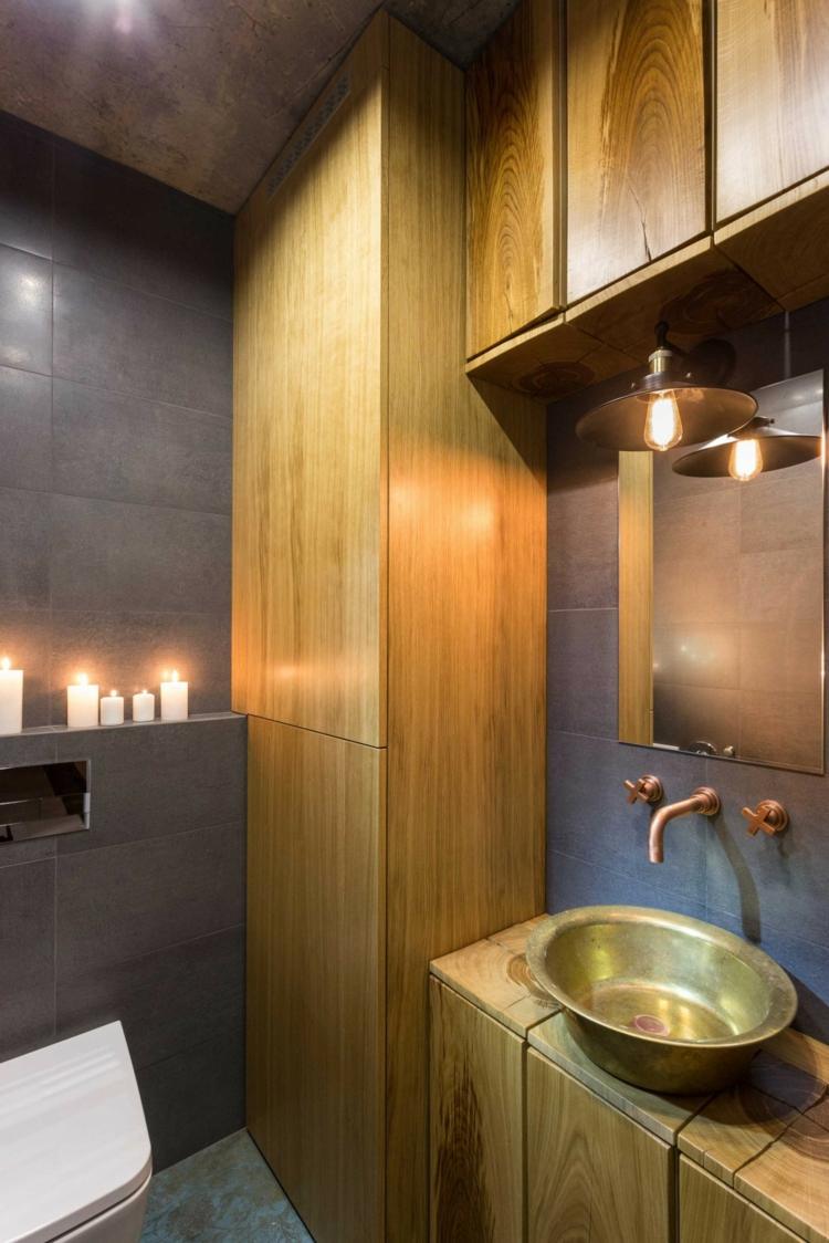 Design metalic pentru chiuvetă idee vin raft design chiuveta metal lemn accente dulap gri design perete