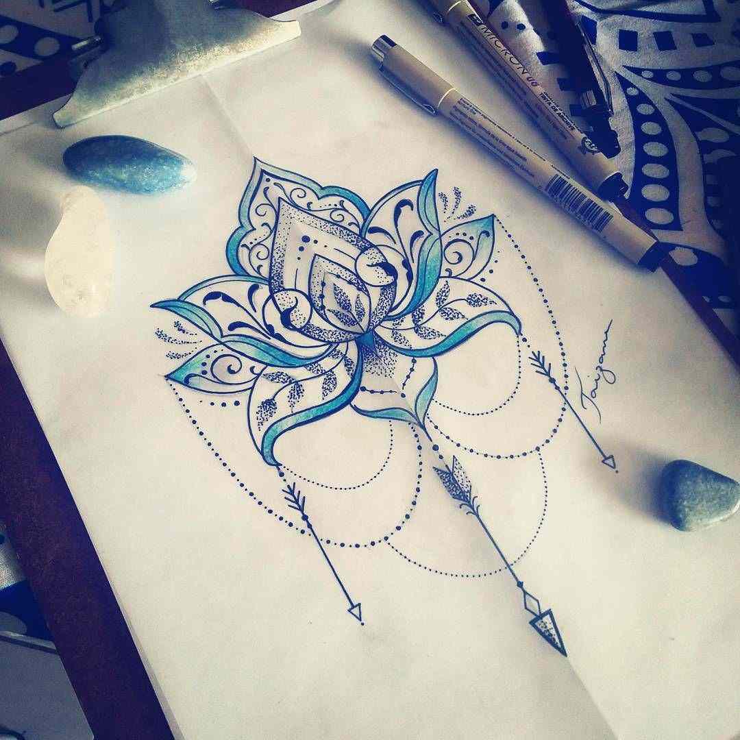Șabloane de tatuaje de ornamente design de tatuaj mandala floare de lotus