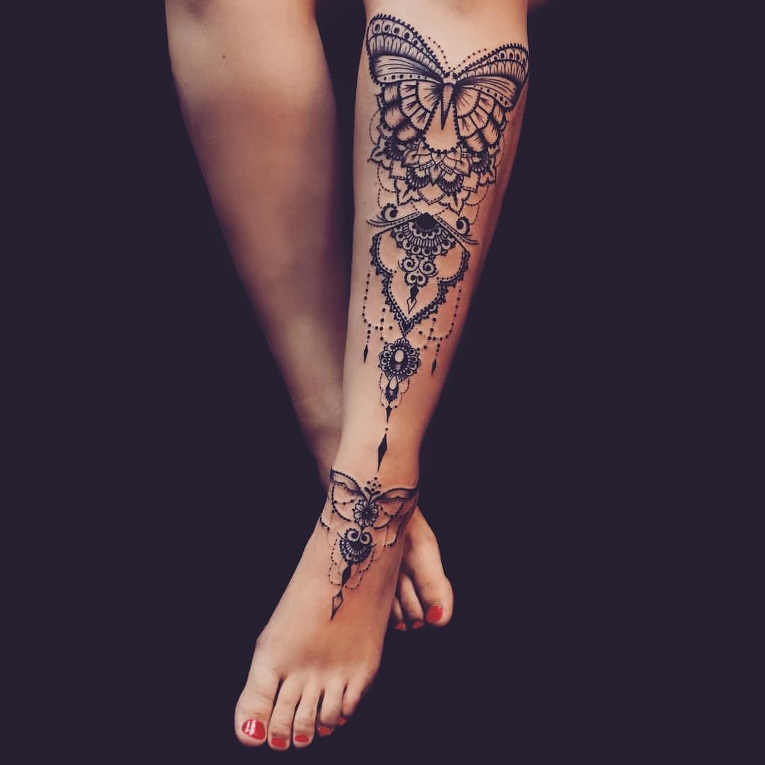 Tatuaj pe picior femeie idei fluture mandala tatuaj design semnificație