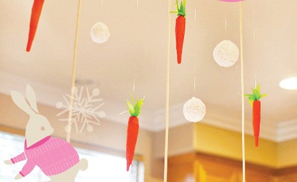 idei de meșteșuguri de hârtie cu morcovi de Paști